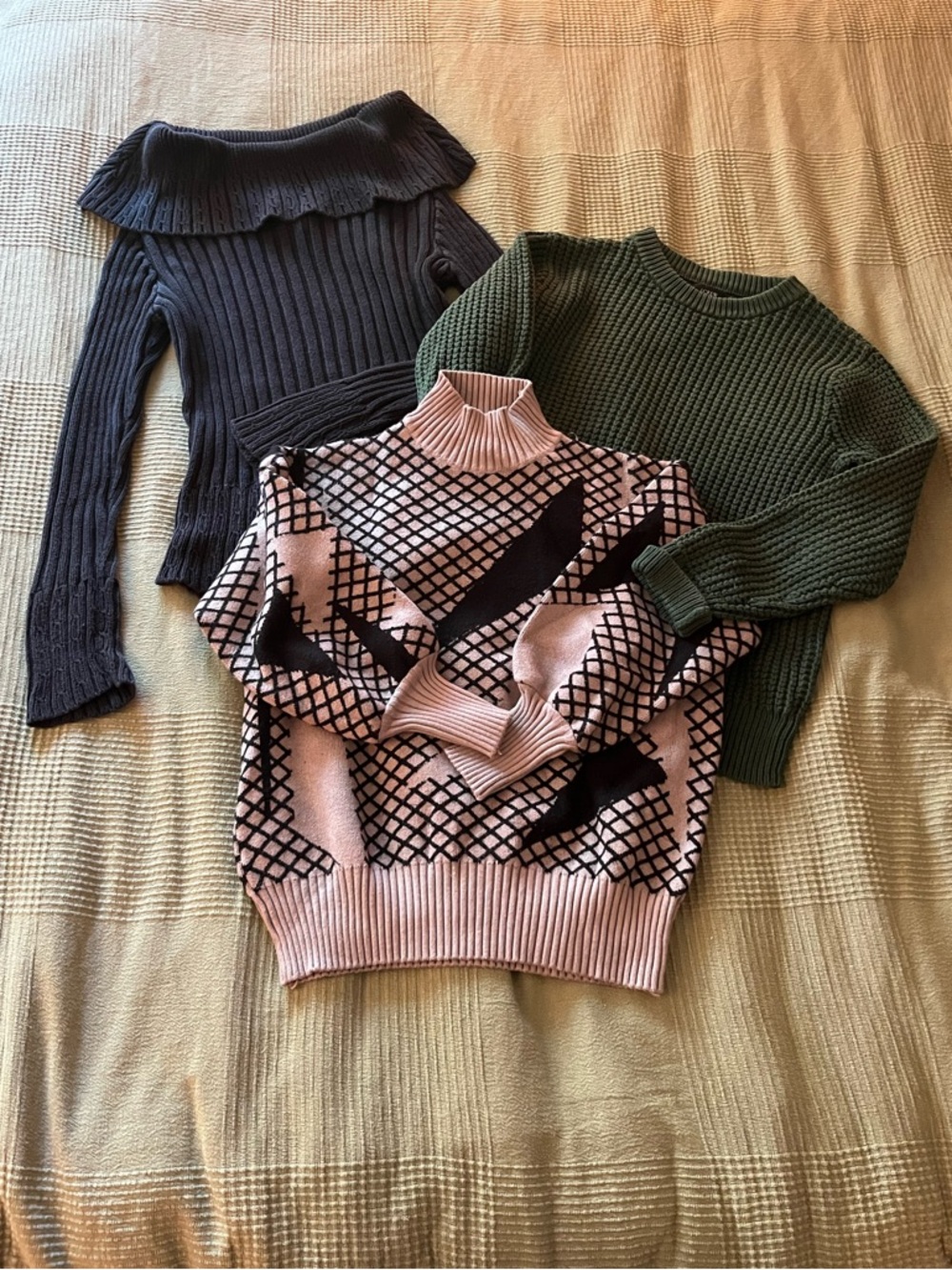 Set of 3 Chunky Sweaters